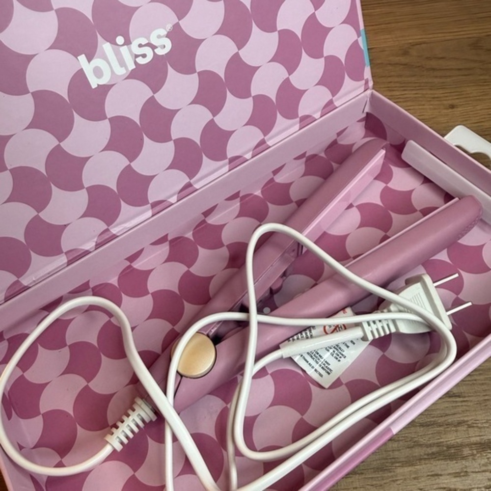 Bliss Mini Hair Straightener Pink Travel Size Ceramic Flat Iron
